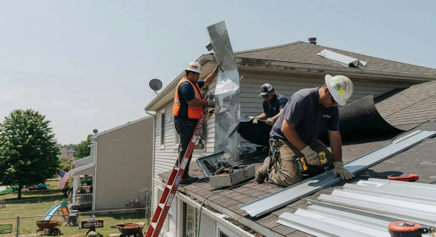 Storm Damage Metal Roof Repair in Centreville, MI